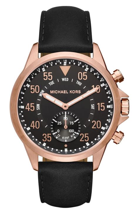 michael kors smartwatch leather strap